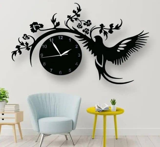 Calligraphy art wall clock with light 2