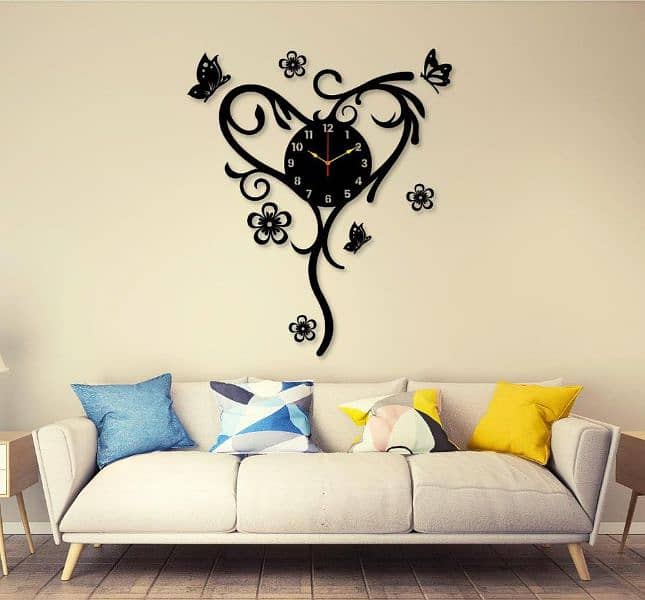 Calligraphy art wall clock with light 7