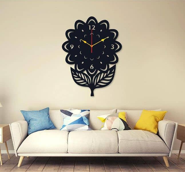 Calligraphy art wall clock with light 8