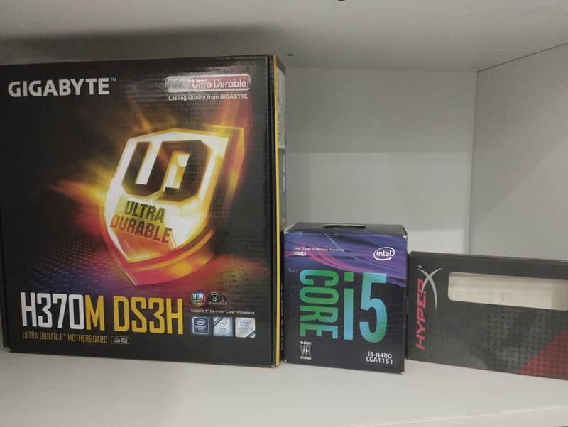 Core i5 8400 + Gigabyte h370 ds3h MotherBoard + 8gb ddr4 Ram Combo 0