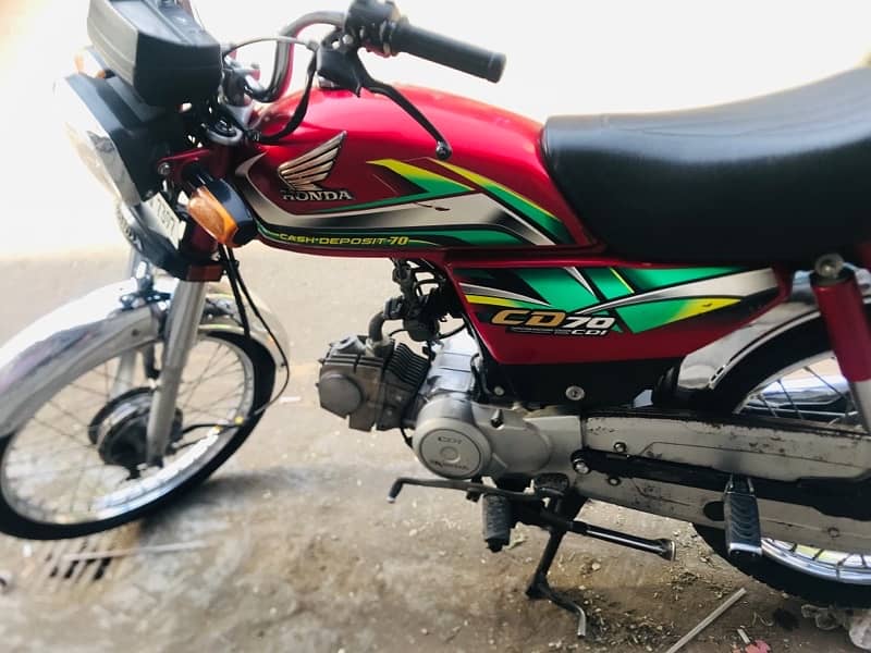 Honda CD 70 Red color 2022 model 6