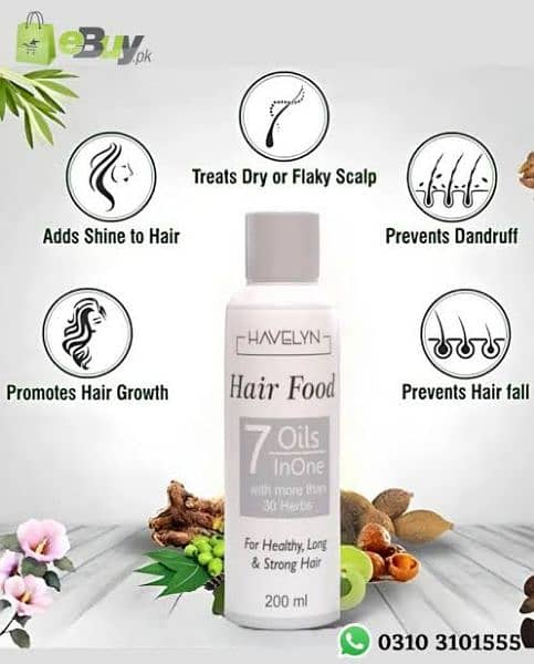 Havelyn hair food oil for healthy long and strong hair 7in 1 org prdct 3