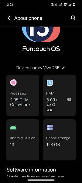 Vivo V23e RAM 8 ROM 128 with Box 2