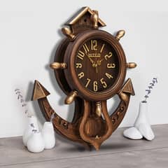 wooden style  pendlum wall clock