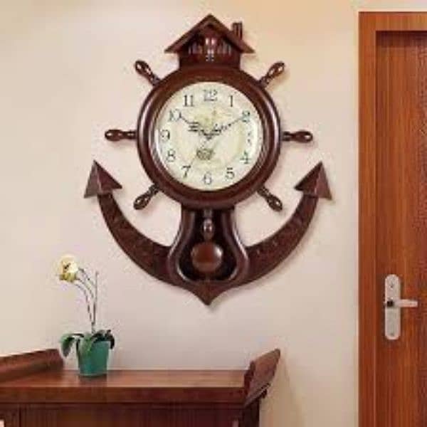 wooden style  pendlum wall clock 1