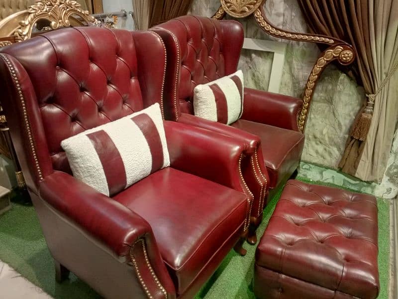 Luxury Pure Leather Sofas Set For Sale 1