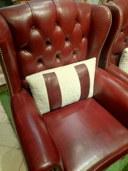 Luxury Pure Leather Sofas Set For Sale 2