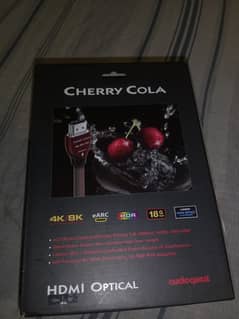 Audioquest cherry cola fiber optic HDMI cable - Klipsch, Yamaha, 4K/8k 0