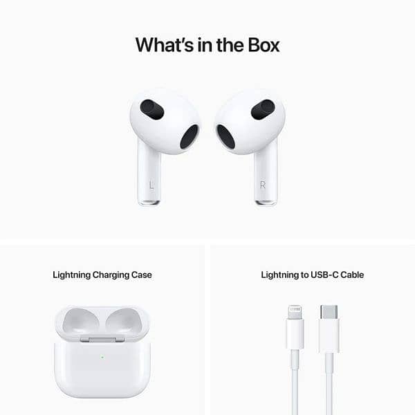 Apple Airpods Gen 3  (White) with delivery all over pakistan 2