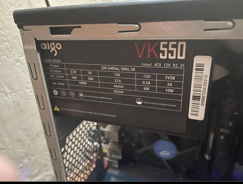 Aigo vk 550w power supply unit 0