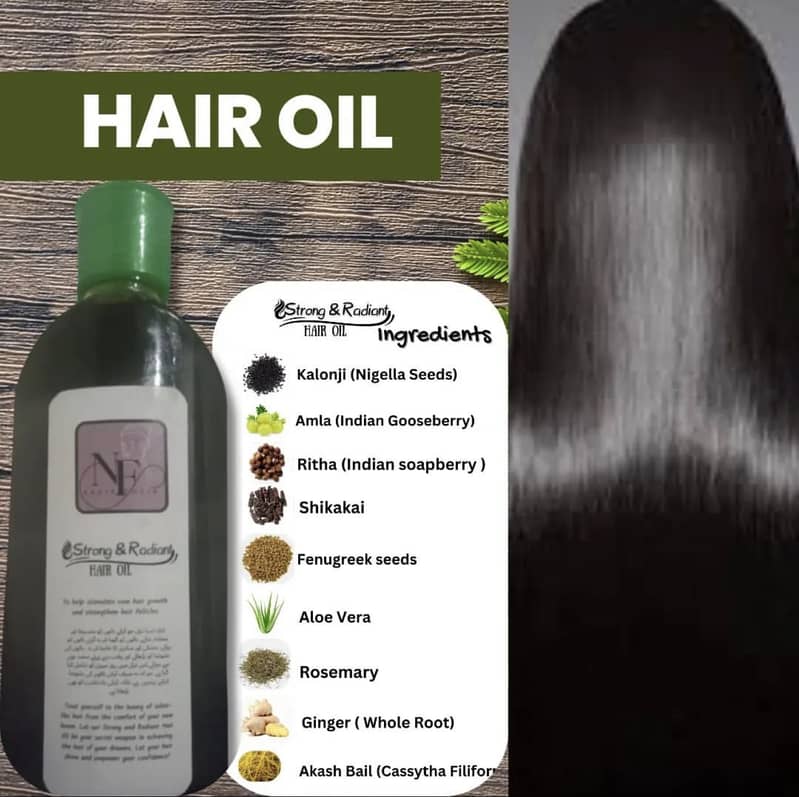 Strong and radiant hair oil 1