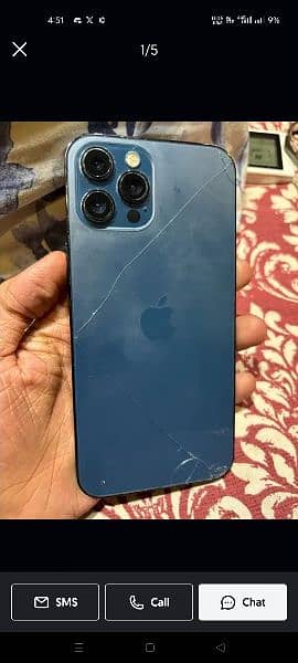 Iphone 12 pro max 256gb PTA Approved Back Crack 3