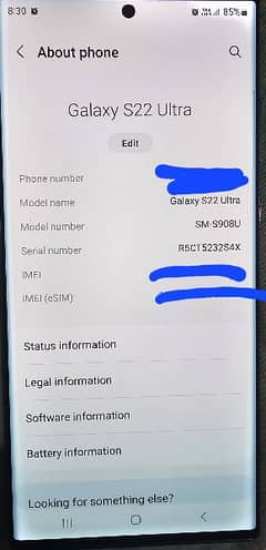 Samsung s22 ultra non PTA 8/128