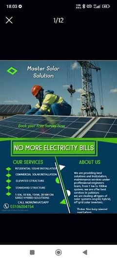 Solar installation/ Solar inverter/ Solar maintenance/ solar repair 0