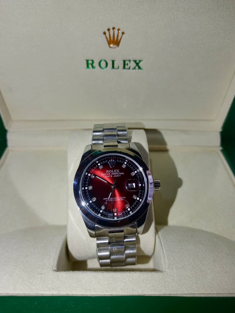 Rolex brand new silver full box pack with 2 year Money back guarantee 1