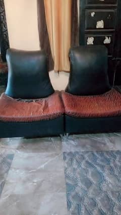 2 big size solid sofa pair  for sale