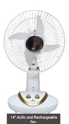 Ac Dc and Rechargeable Table Fan