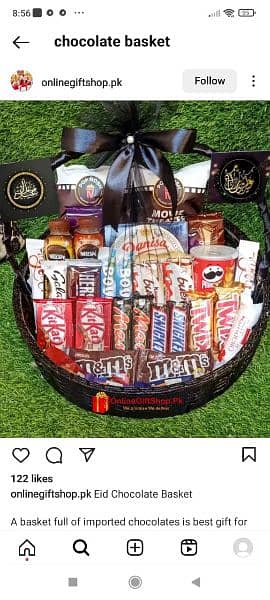 Customized Gift Baskets For Birthdays, Chocolate Box, Bouquet, Cakes 12