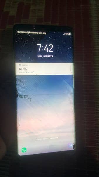 complete set , samsung Note 8 , screen broken 1