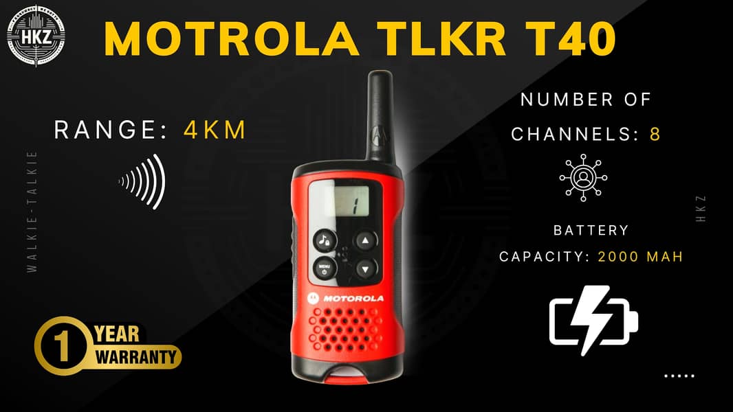 walkie talkie , kenwood Samsung | Wirless Set |Motrola TLKR T40 0