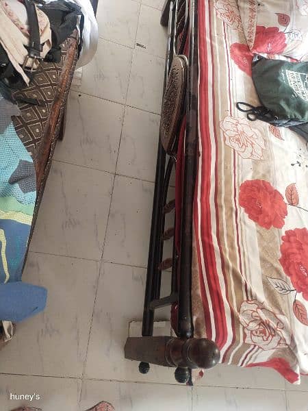 king size iron wooden bed 1