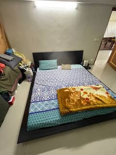 king size bed with mattress, unique Japanese style floor bed