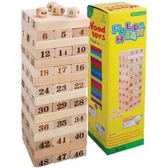 wooden made jhenga, puzzle for kids and adults, tower game, playing