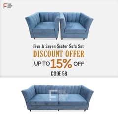 Slim Arm Sofa Set | five seater sofa set | Classic furniture center