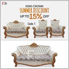 Royal King size sofa set Five seater and seven seater sofa in Karachi