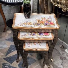 Hand Painted Nesting Tables, Nested Tables, Home decor