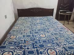 wooden bed for sale with matress 3inch