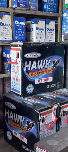 Hawk 1800 mod 180 a h battery Tall tubular battery 1 yer  free warinty