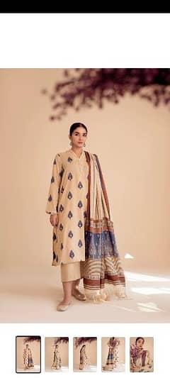 Phulkari By Taana Baana Dyed Yarn Handmade Fabric 3 piece