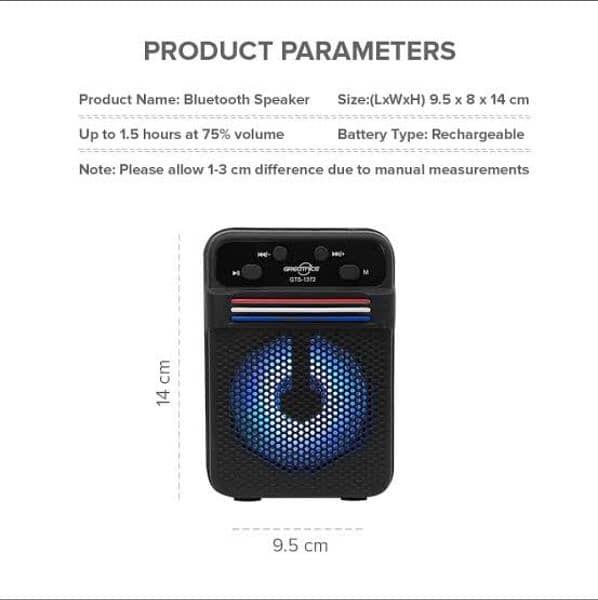GTS-1372 Bluetooth Wireless Speaker Fantastic Quality 5