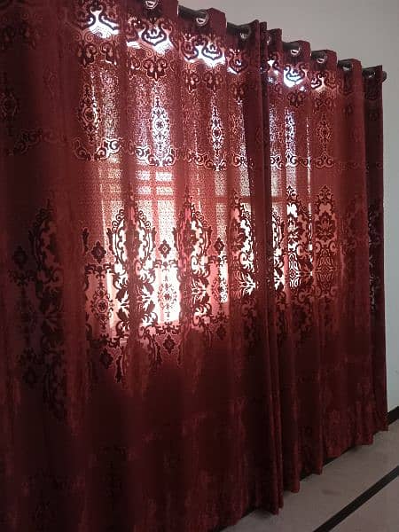 Rim Palachi net & velvet Fabric Curtains just like new 3