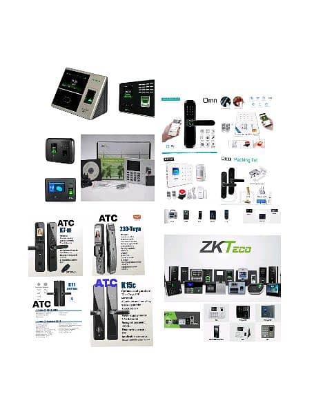 zkteco fingerprint attendence, wifi smart fingerprint handle door lock 0