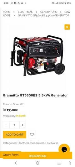 generator 5600kv  for sale