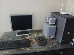 cor 2 due tower desktop and LCD key board and mouse for sale