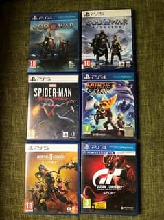 playstation Games spiderman,Mortal Kombat,God Of War ragnarok and more