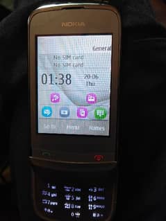 Nokia c206 touch n type full lush condition original hungry batterie