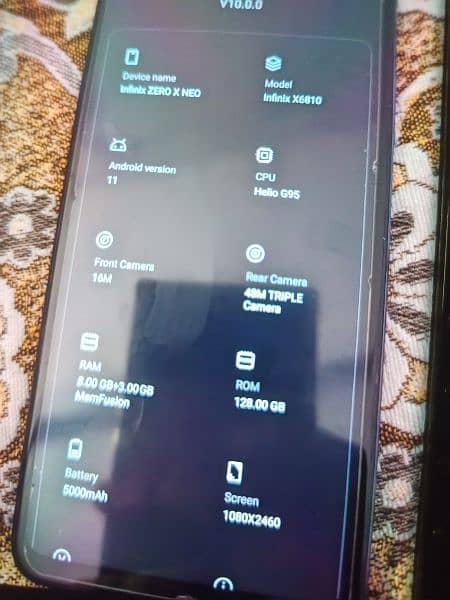 infinix zero x neo 8+3/128 60x zoom complete saman 8