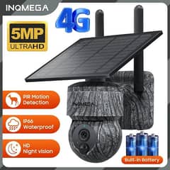 INQMEGA 5MP 4MP WIFI Wireless PTZ Solar Camera 4G SIM With Solar Panel