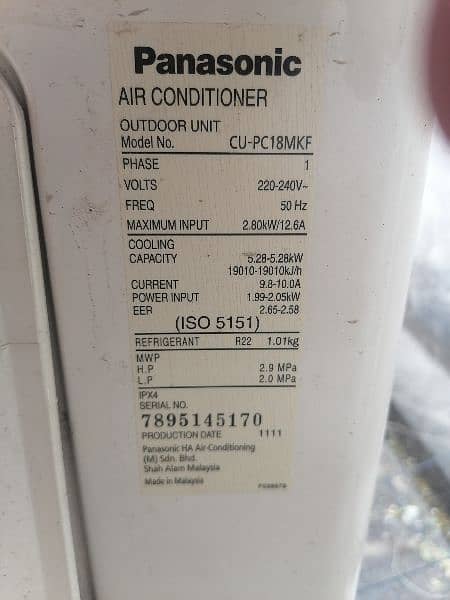 panasonic japan split non inverter In best condition 3