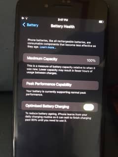 Iphone 7 plus non pta 128gbs with max battery health 100%