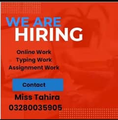 Part time Online job/Data Entry/Typing/Assignment/Teaching