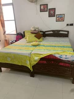 3 bed set with mattress in karachi