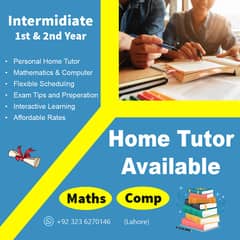 Home Tutor F. Sc Intermidiate Math and Computer