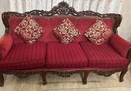 shesham wood chinoti Desing five seater sofa set with center tavle
