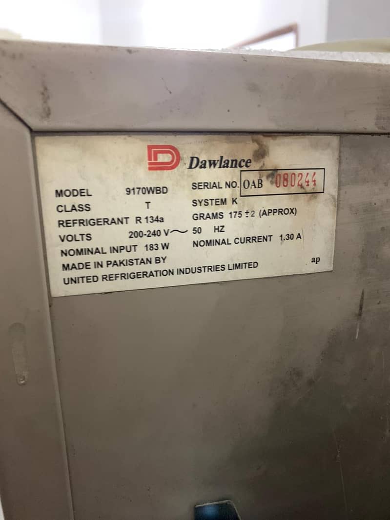 URGENT DAWLANCE Refrigerator 9170 WBD - Excellent Condition- Medium 2