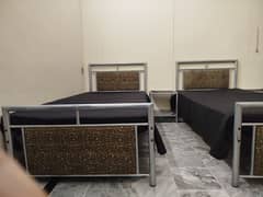 iron single beds without mattress are for sale